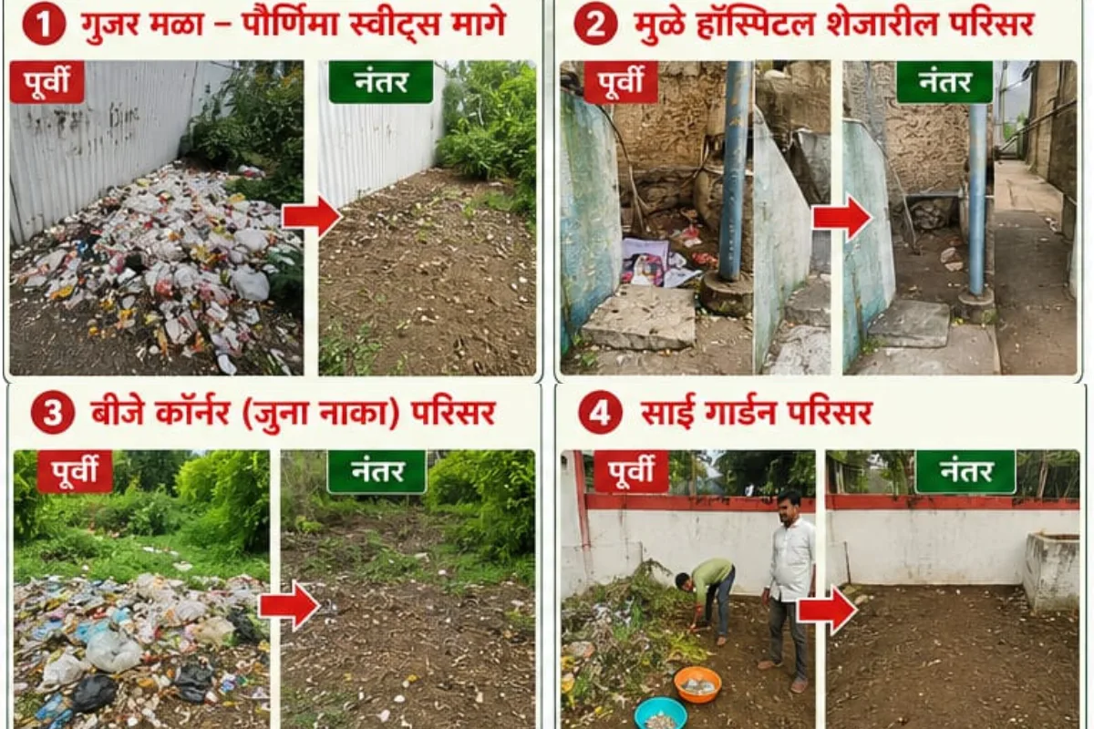 पालखी सोहळ्यानिमित्त शिरूर शहरात विशेष स्वच्छता मोहीम